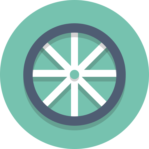 Bike wheel, wheel icon